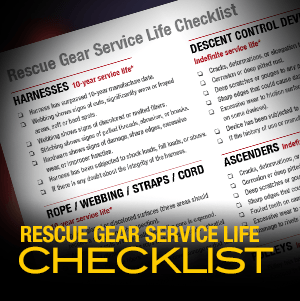Roco's Rescue Gear Service Life Checklist